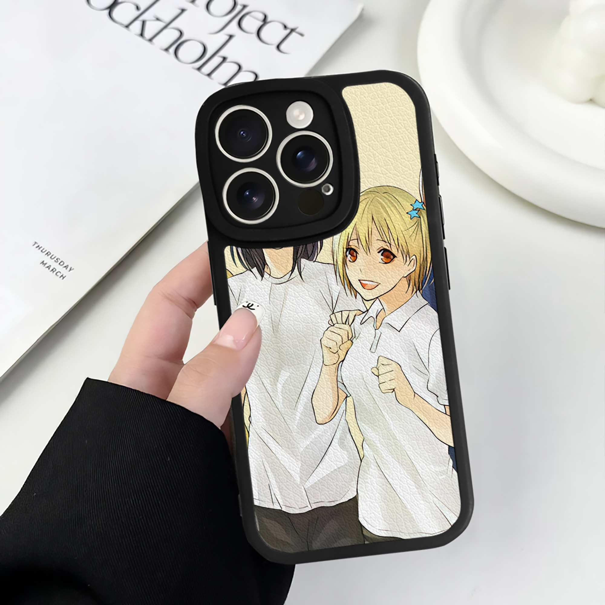 （画像用） ハイキュー!! Haikyu!! 【iPhone 16シリーズ対応】シリコンスマホケース（レザー調） 材質：シリコン